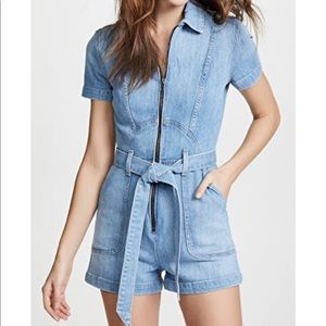 Alice & Olivia Gorgeous Denim Playsuit